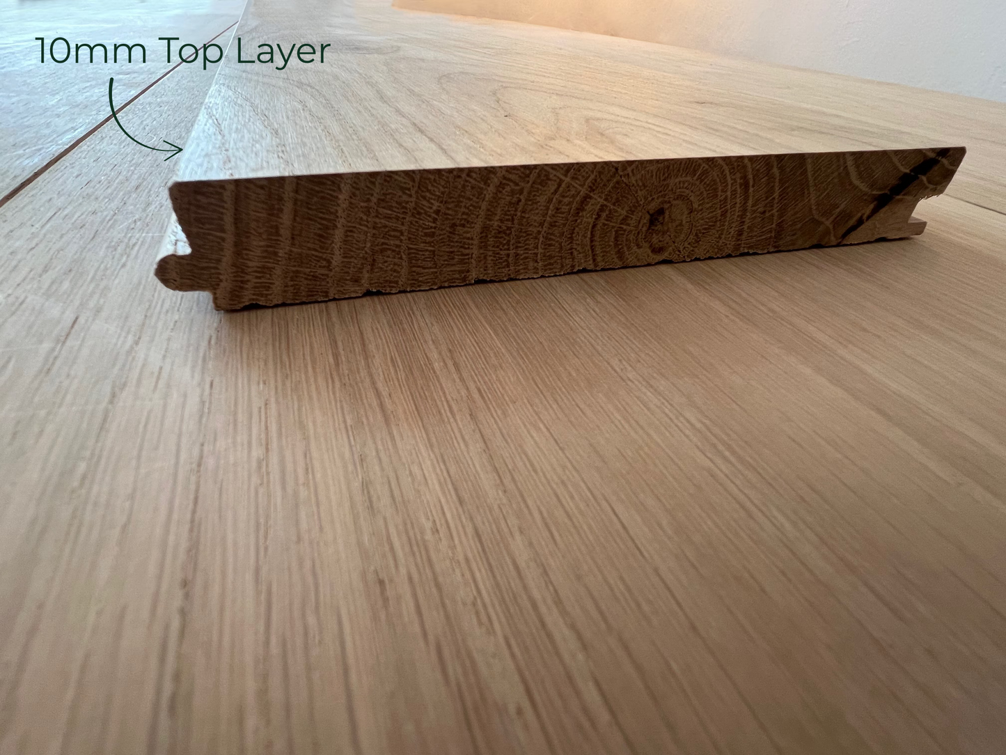 10mm Wear Layer on Our Solid Oak Flooring - A Lifetime of Usage!
