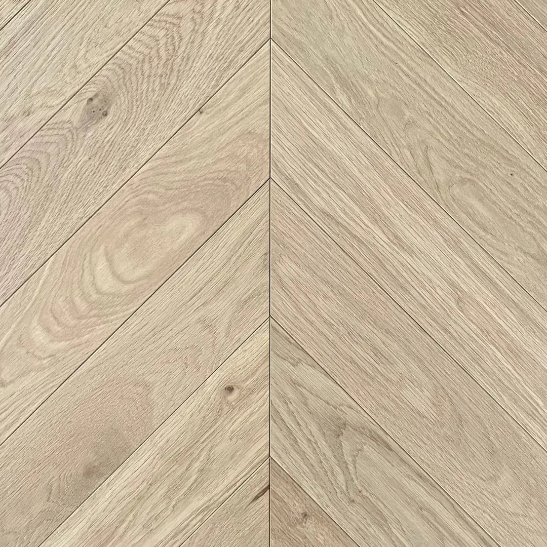 Example of Character Grade Chevron Flooring