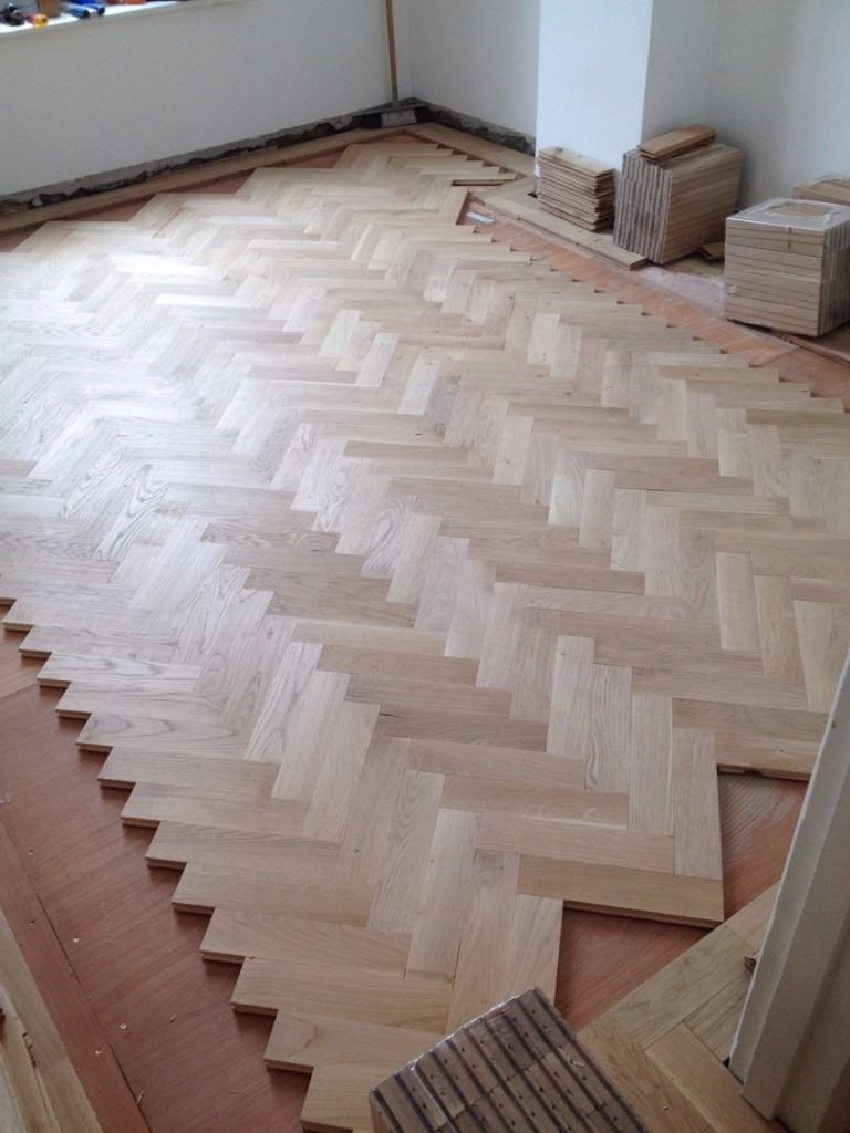 Our Prime Grade Parquet Blocks Laid in Herringbone Style