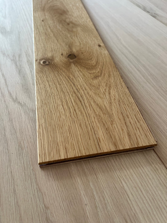 SAMPLE BOARD ~ 180mm x 11mm Character Grade Oak Flooring [Essentials Collection] Finish - UV Oil (satin)