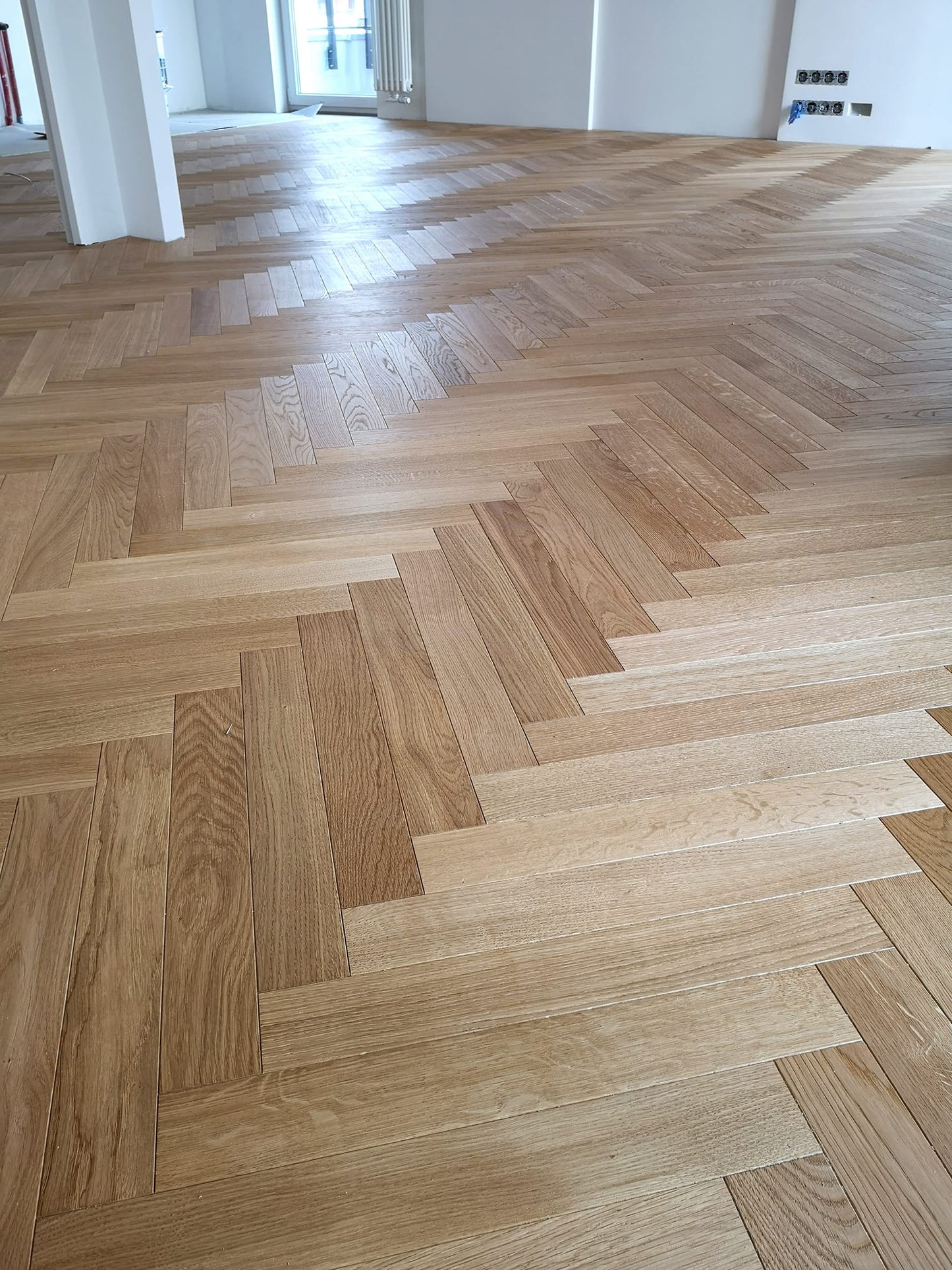 490mm x 70mm Long Herringbone Finished in UV Oil