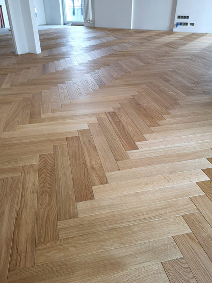490mm x 70mm Long Herringbone Finished in UV Oil