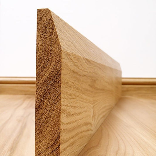 Chamfered Solid European Oak Skirting Board UNFINISHED