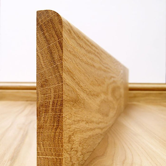 Bull Nose Solid European Oak Skirting Board UNFINISHED