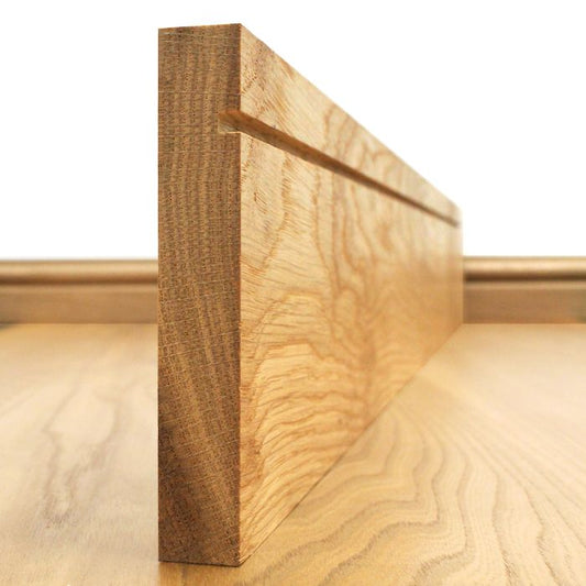 Shaker Single Solid European Oak Skirting Board UNFINISHED