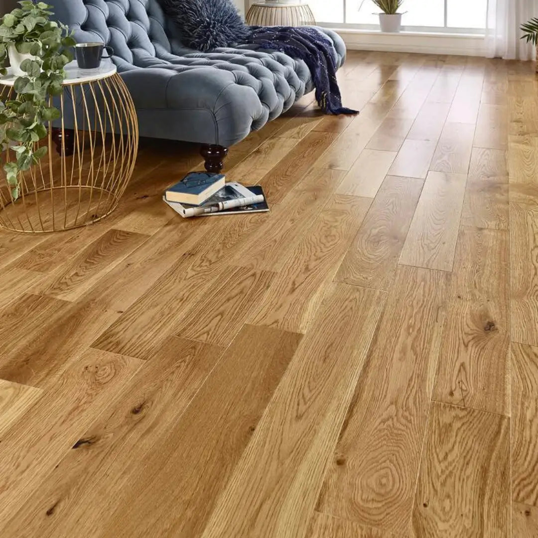 NATURAL LACQUER 190mm x 14/3mm - Engineered Oak Flooring [Essentials Collection]