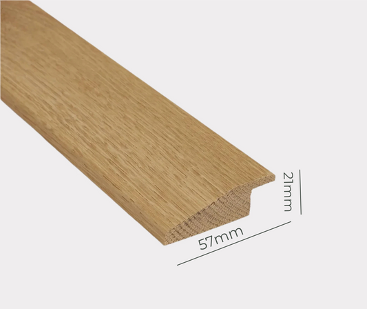 UNFINISHED 57mm x 21mm Solid Oak Ramp Section