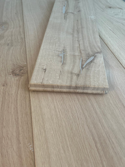 SAMPLE BOARD ~120mm x 20/6mm Unfinished Rustic Grade Solid Oak [Solid Collection]