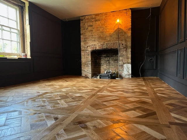 View of Classic Versaille Panel - Finish - Prefinished Smoked & UV Oil