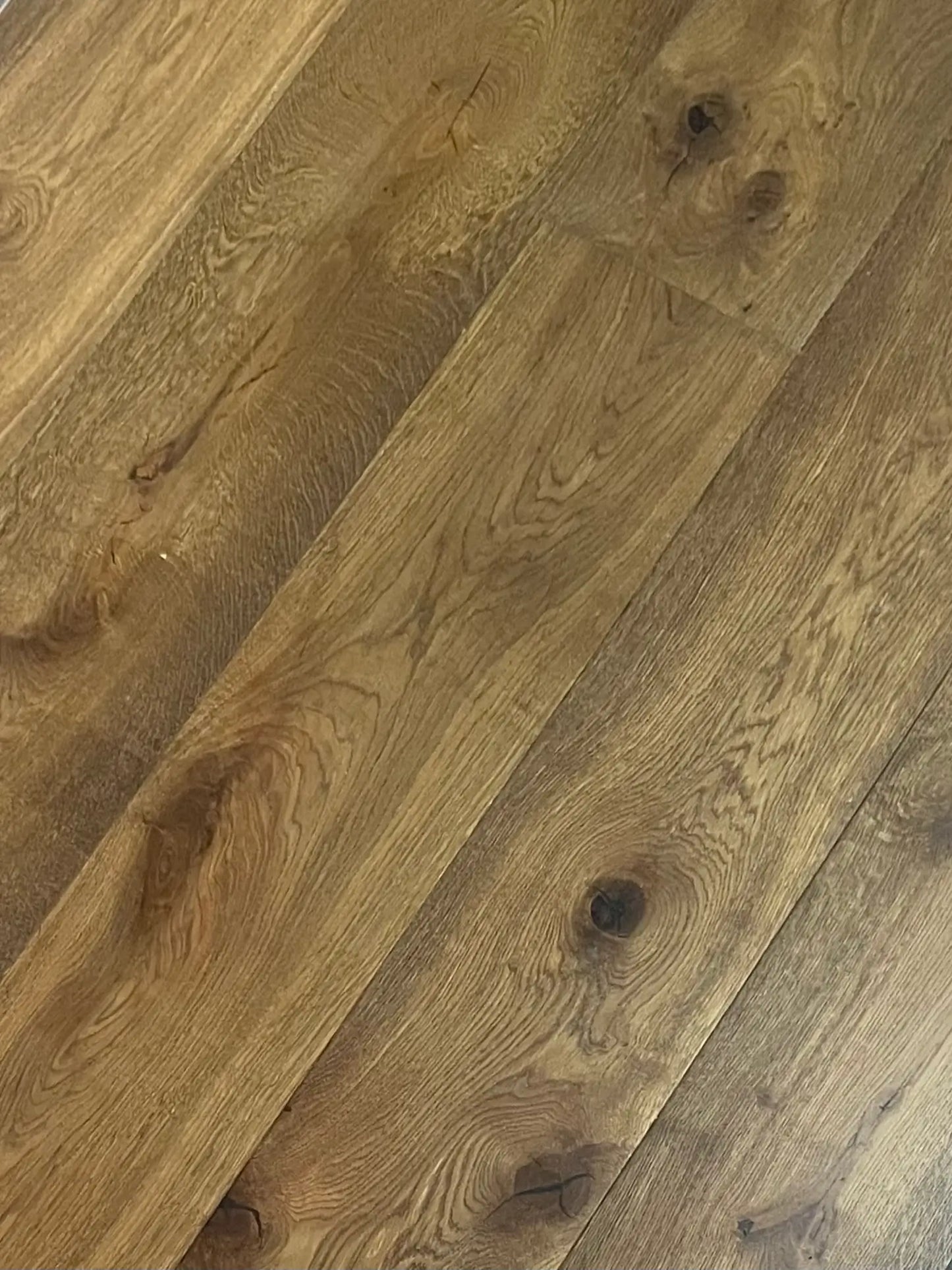 Close-up of wooden flooring with visible grain and texture