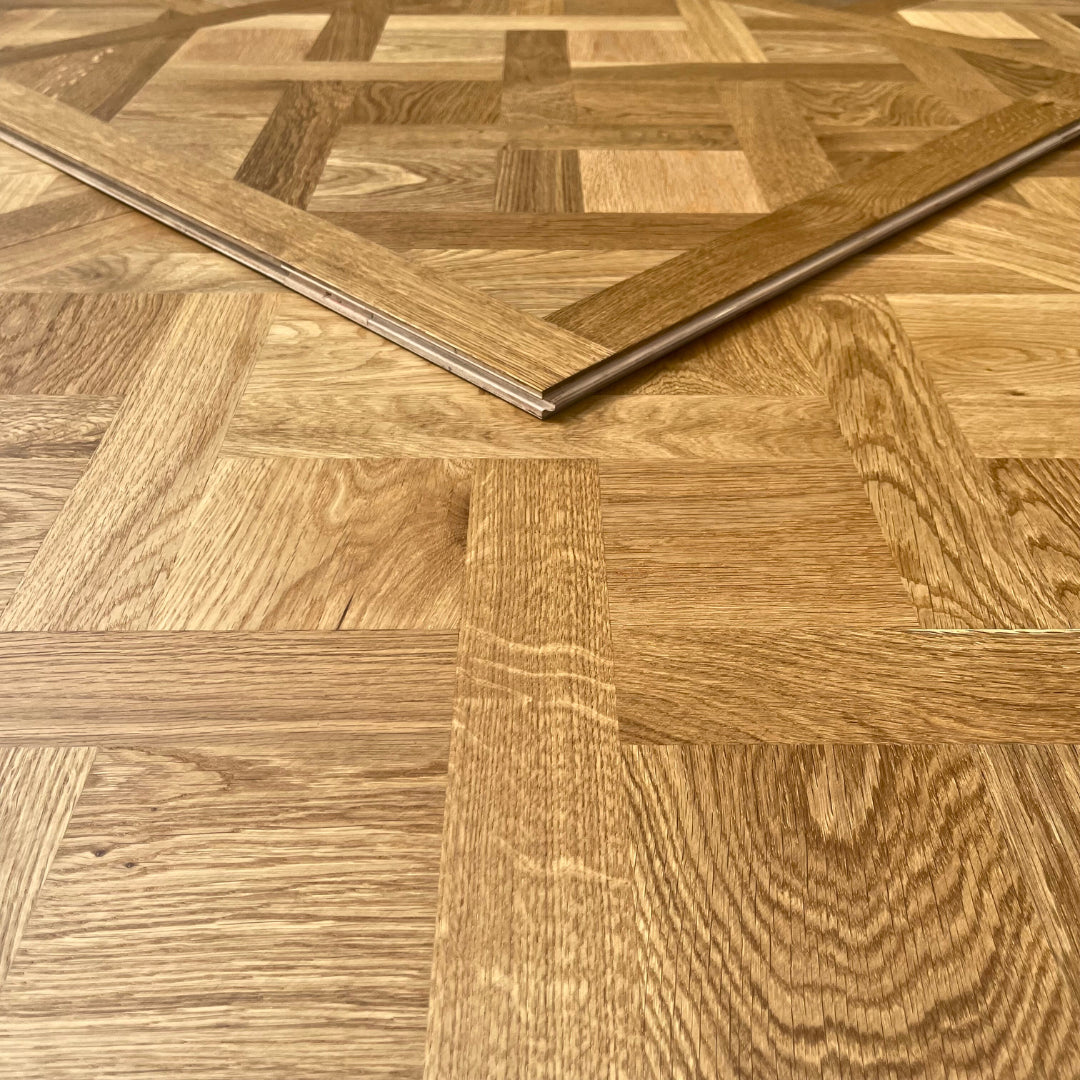 Edge Detail of Classic Versaille Panel Finished with UV Oil